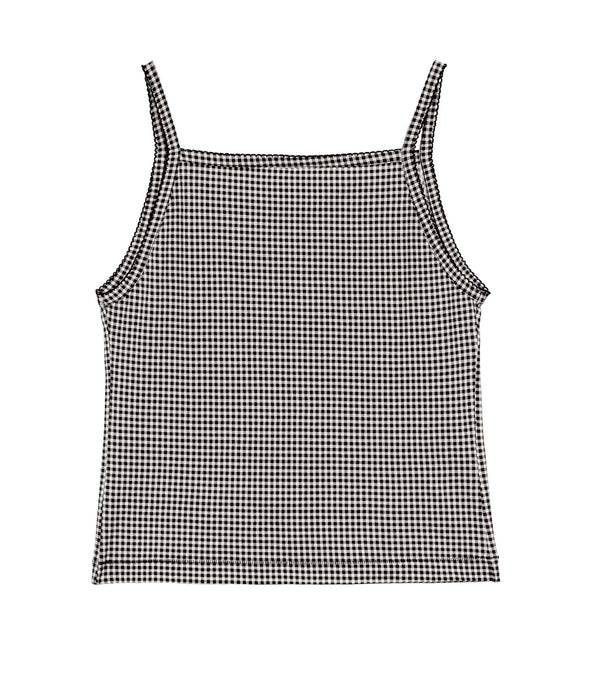 ANGIE TANK -- NOIR LA MADDALENA GINGHAM