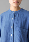 Garment Dyed Linen Oversized Shirt | Blue Violane | Women's Tops