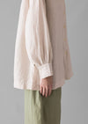 Garment Dyed Linen Oversized Shirt | Stone | Women's Tops