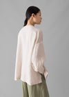 Garment Dyed Linen Oversized Shirt | Stone | Women's Tops