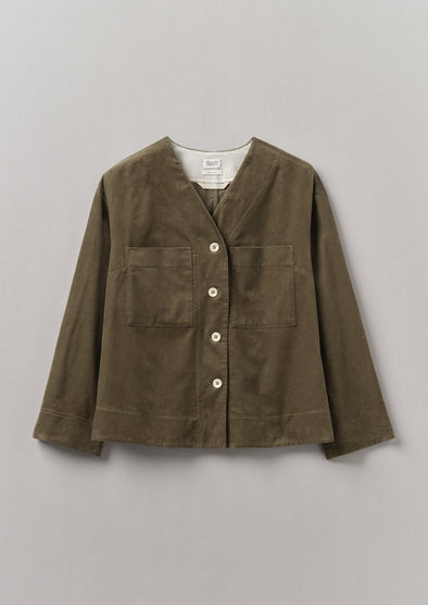 Organic Cord Button Front Shirt | Pear | Women's Shirts