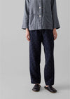 Dobby Stitch Cotton Lounge Pants | Indigo Blue | Women's Pants