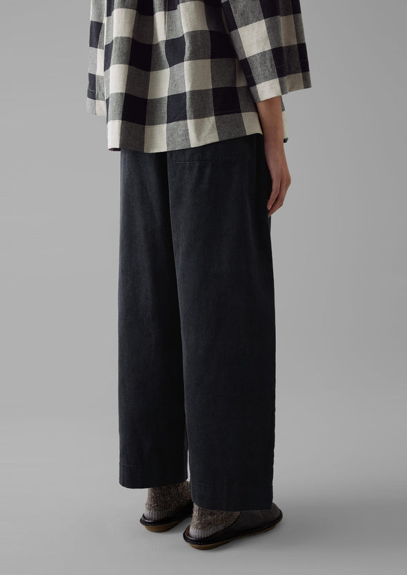 Organic Cord Barrel Leg Pants | Charcoal | Women's Pants