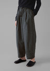 Minako Graph Check Cotton Cashmere Pants | Slate | Women's Pants