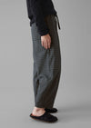 Minako Graph Check Cotton Cashmere Pants | Slate | Women's Pants