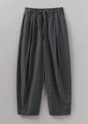 Minako Graph Check Cotton Cashmere Pants | Slate | Women's Pants