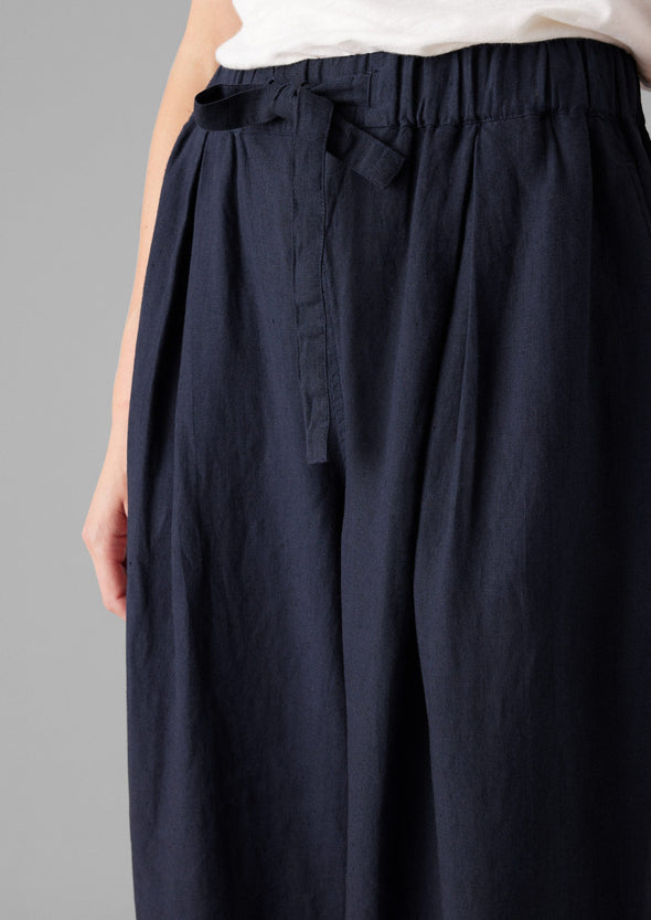 Minako Garment Dyed Linen Pants | Midnight | Women's Pants