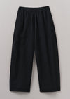 Crinkle Cotton Barrel Leg Pants | Black | Women's Pants