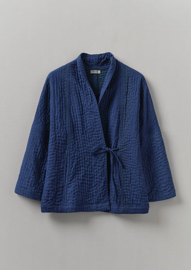 Overdyed Repurposed Kantha Jacket | Provence Blue | Women's Jackets