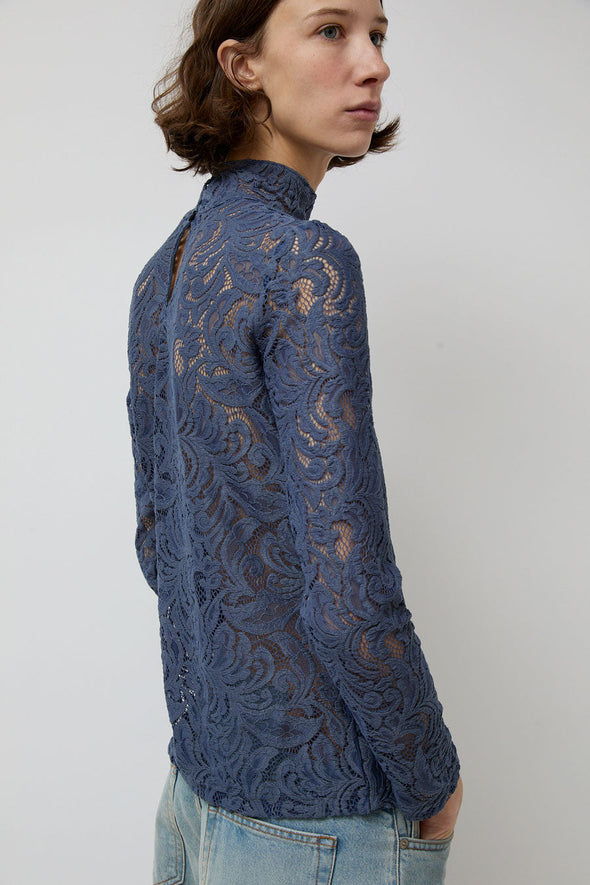 No.6 Scout Turtleneck in Indigo Lace