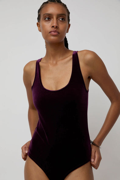 Simone Wild Eve Bodysuit in Plum