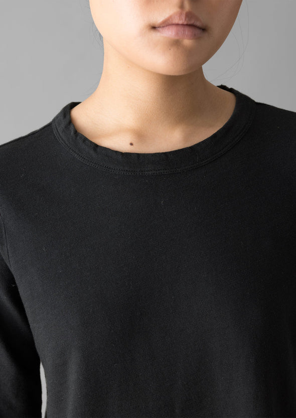 Cleo Garment Dyed Organic Cotton Tee | Carbon Black | Women's Tees