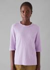 Cleo Garment Dyed Organic Cotton Tee | Lupine | Women's Tees