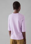 Cleo Garment Dyed Organic Cotton Tee | Lupine | Women's Tees