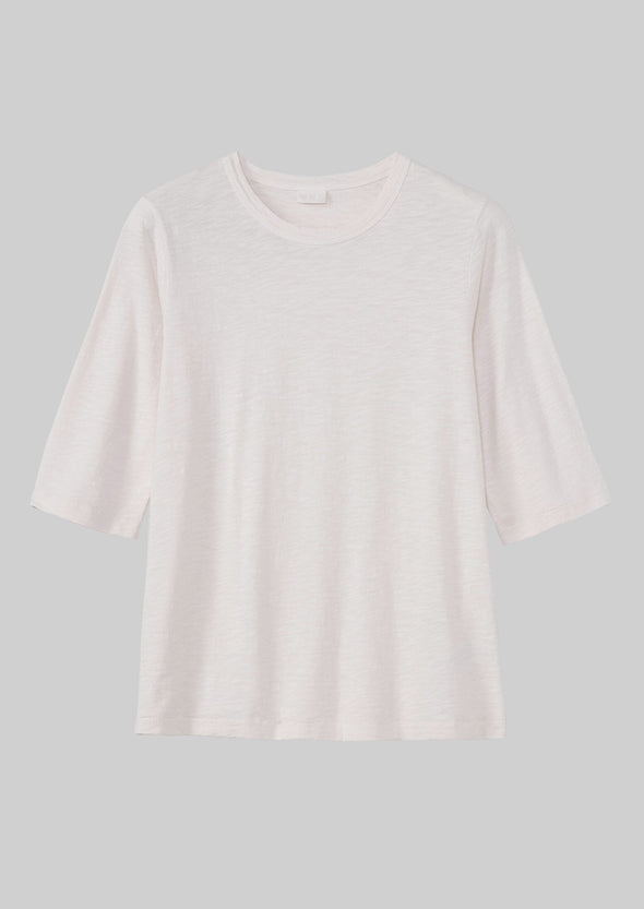 Cleo Garment Dyed Organic Cotton Tee | Chalk | Women's Tees