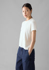 Sadie Organic Cotton Boy Tee | Chalk | Women's Tees