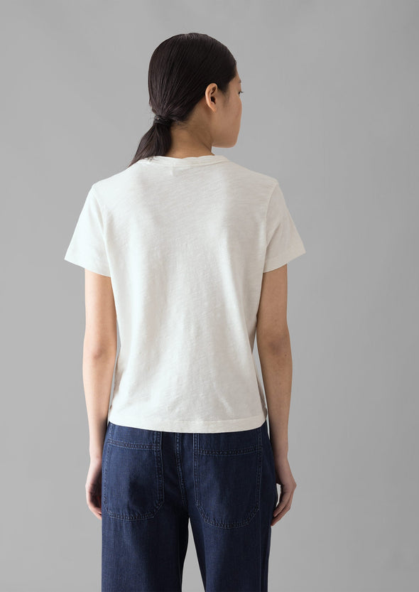 Sadie Organic Cotton Boy Tee | Chalk | Women's Tees