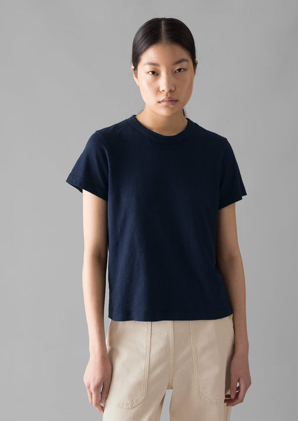 Sadie Organic Cotton Boy Tee | Dark Indigo | Women's Tees