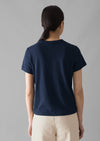 Sadie Organic Cotton Boy Tee | Dark Indigo | Women's Tees