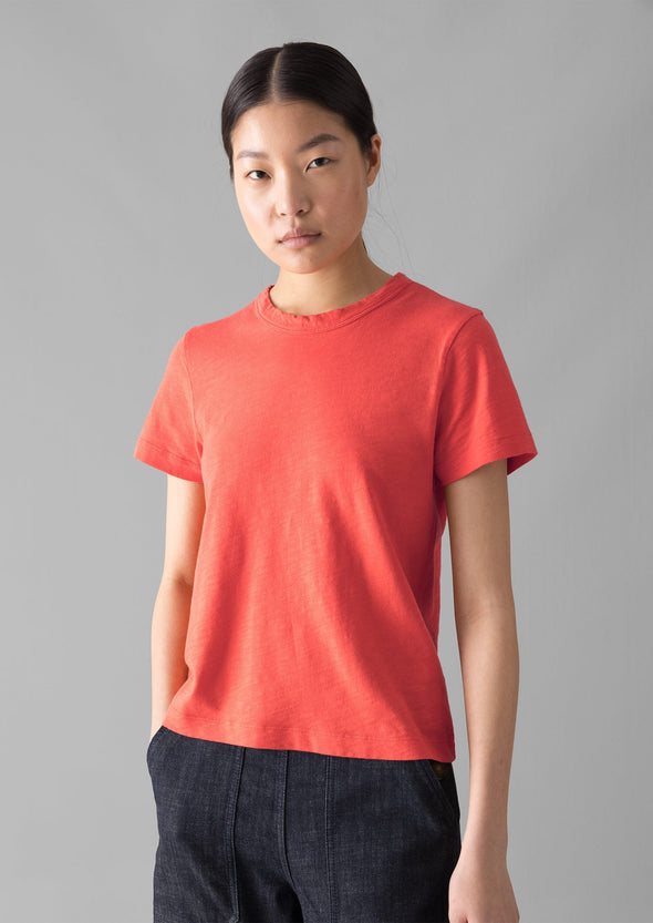 Sadie Organic Cotton Boy Tee | Poppy | Women's Tees