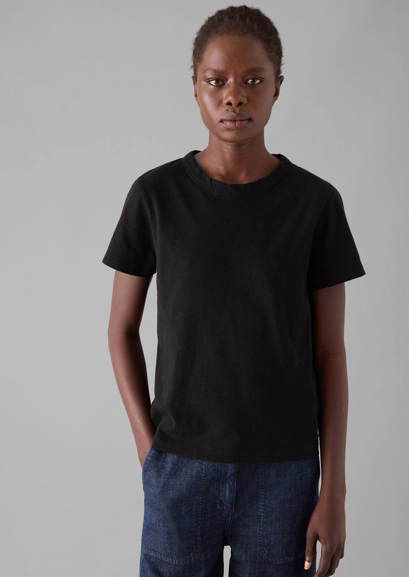 Sadie Organic Cotton Boy Tee | Carbon Black | Women's Tees