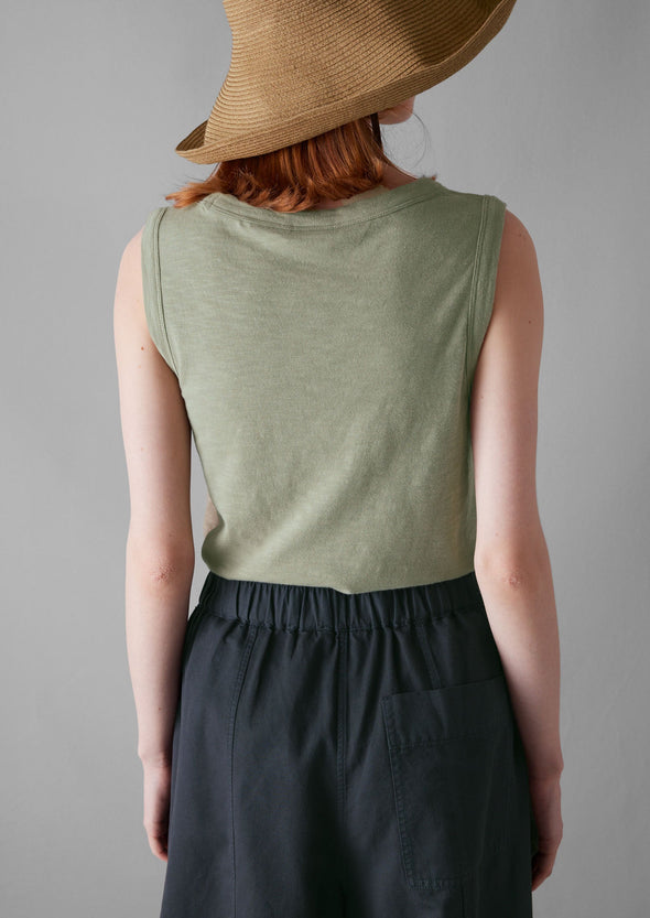 Garment Dyed Organic Cotton Tank Top | Celadon Green | Women's Tanks