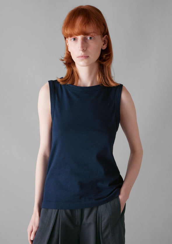 Garment Dyed Organic Cotton Tank Top | Duffle Blue | Women's Tanks