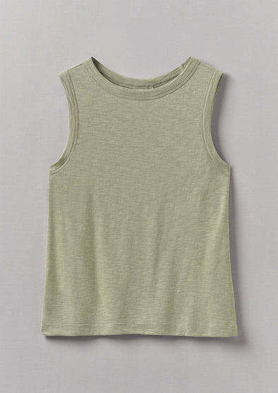 Garment Dyed Organic Cotton Tank Top | Celadon Green | Women's Tanks