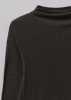 Aster Wool Lyocell High Neck Tee | Black Coffee | Women's Tees