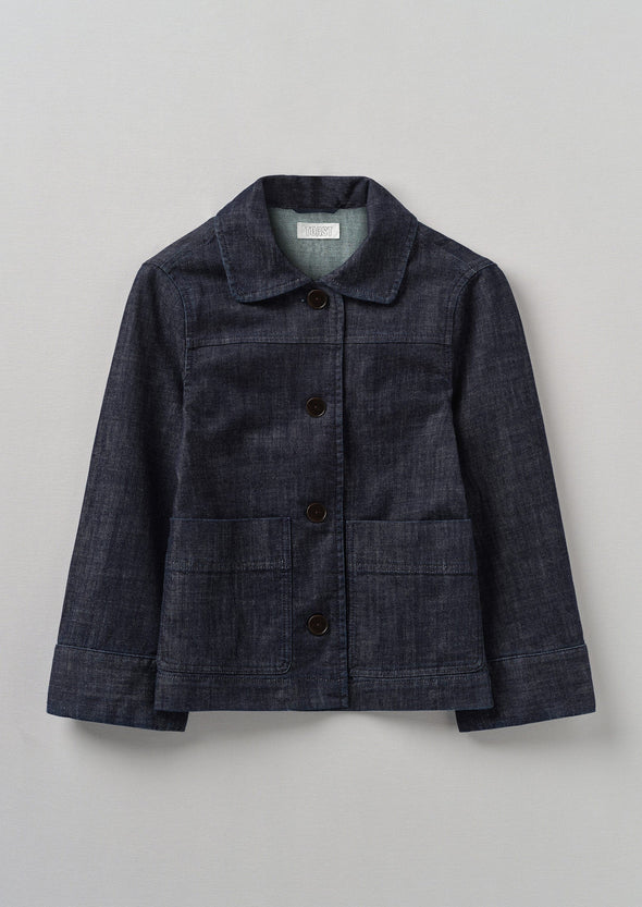 Wide Sleeve Organic Indigo Denim Jacket | Indigo | Women's Jackets