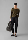 Gabi Cotton Pull On Pants | Soft Black | Women's Pants