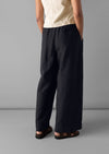 Cotton Linen Wide Leg Pants | Slate Navy | Women's Pants