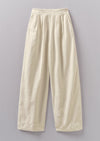 Cotton Linen Wide Leg Pants | Parchment | Women's Pants