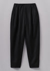 Wool Flannel Pleat Front Pants | Black | Women's Pants