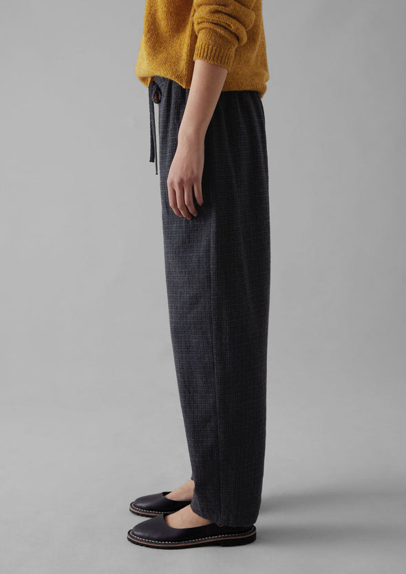 Suki Wool Cotton Seersucker Check Pants | Carbon | Women's Pants