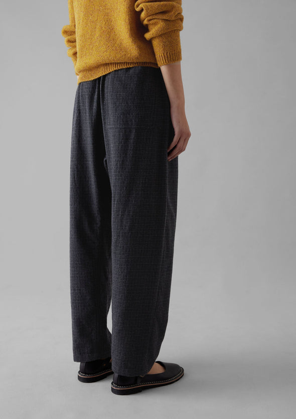 Suki Wool Cotton Seersucker Check Pants | Carbon | Women's Pants