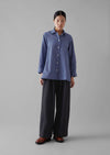 Cotton Wool Pleat Front Pants | Carbon | Women's Pants