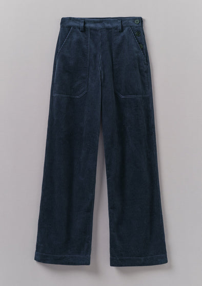 Annie Organic Cord Full Length Pants | Dusty Navy | Women's Pants