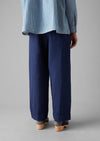 Cotton Linen Herringbone Pants | Maize Blue | Women's Pants