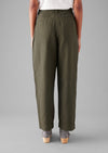 Cotton Linen Herringbone Pants | Sap Green | Women's Pants