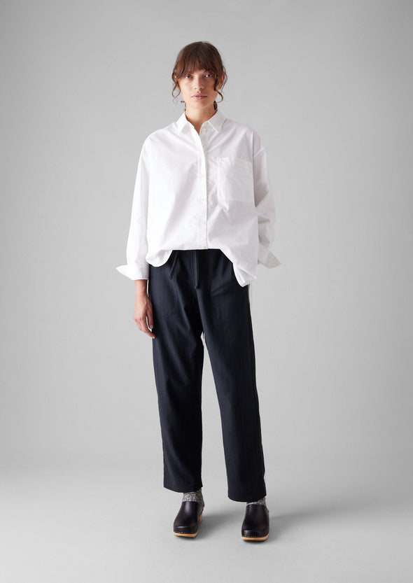 Suki Panelled Wool Cotton Pants | Dark Indigo | Women's Pants