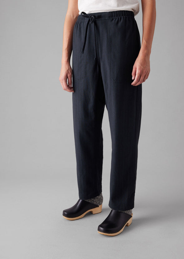 Suki Panelled Wool Cotton Pants | Dark Indigo | Women's Pants