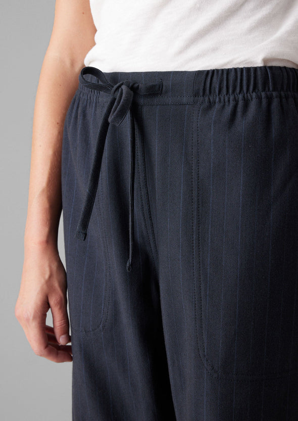 Suki Panelled Wool Cotton Pants | Dark Indigo | Women's Pants