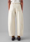 Sculptural Seamed Ecru Denim Pants | Ecru | Women's Pants