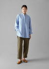 Taro Cotton Oxford Long Shirt | Chambray | Women's Shirts