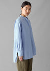 Taro Cotton Oxford Long Shirt | Chambray | Women's Shirts