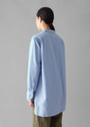 Taro Cotton Oxford Long Shirt | Chambray | Women's Shirts