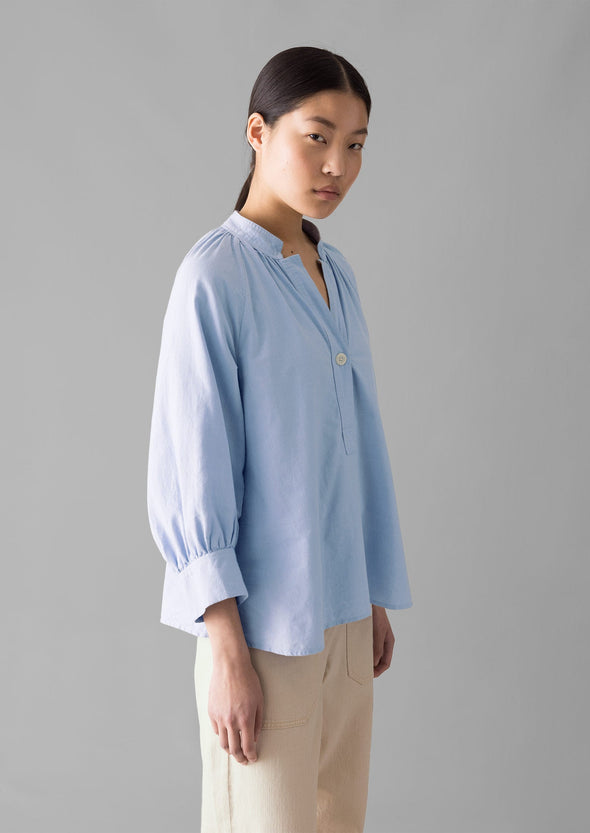 Catrin Cotton Oxford Easy Shirt | Chambray | Women's Shirts