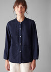 Front Pocket Soft Indigo Twill Shirt | Indigo | Women's Shirts