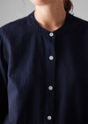 Front Pocket Soft Indigo Twill Shirt | Indigo | Women's Shirts